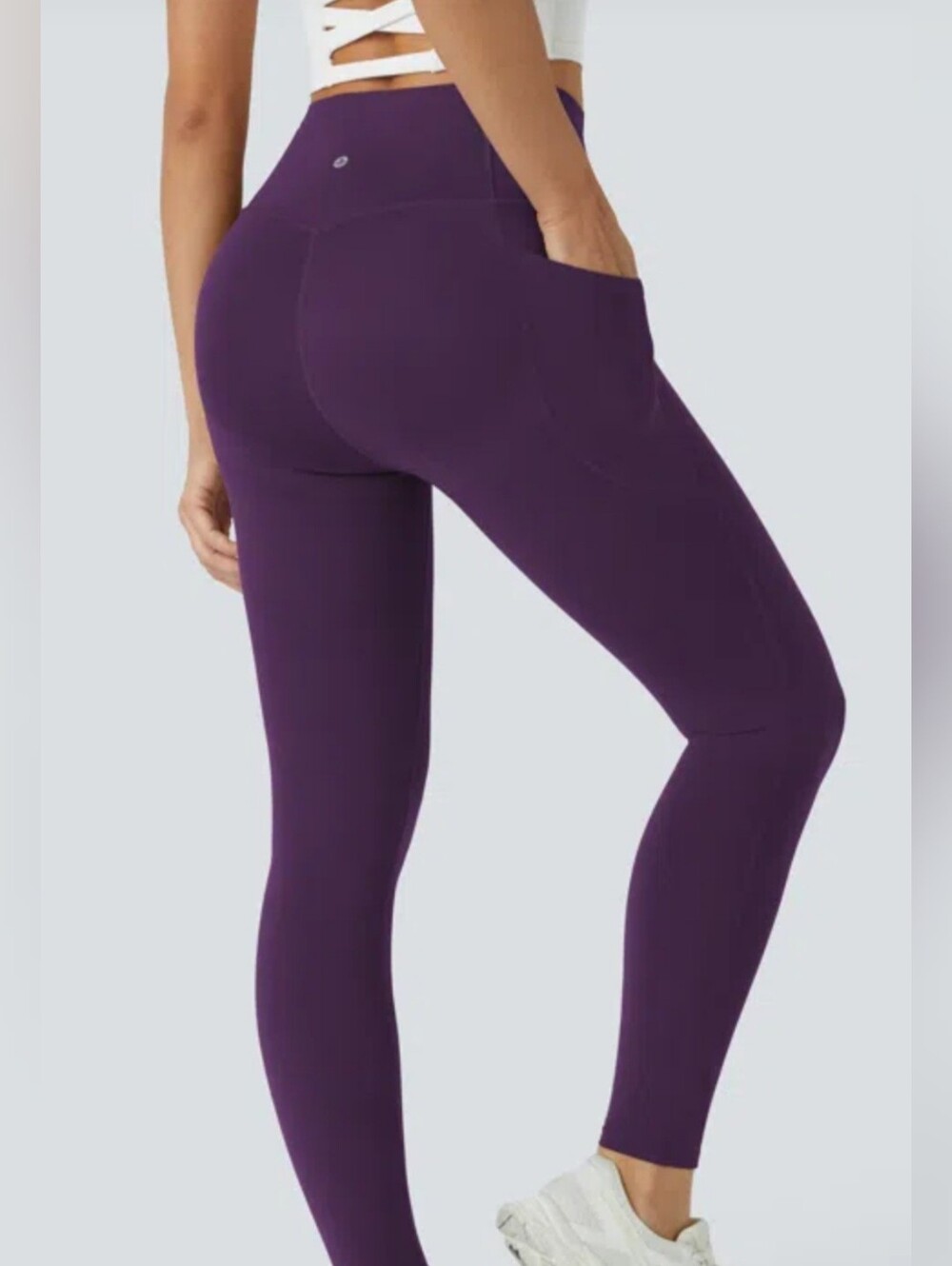 Halara full-length leggings purple, size small
